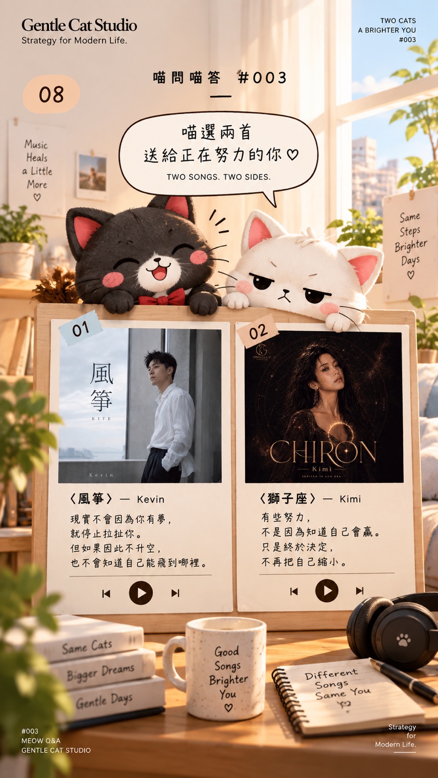 喵選兩首:〈風箏〉— Kevin,〈獅子座〉— Kimi。