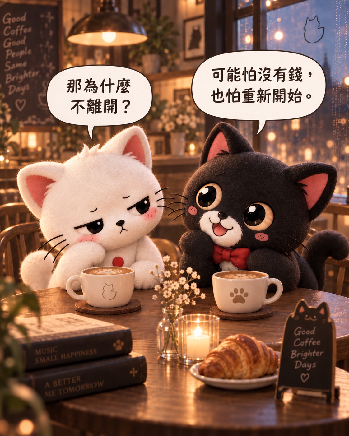 小白:那為什麼不離開?Jasper:可能怕沒有錢,也怕重新開始。