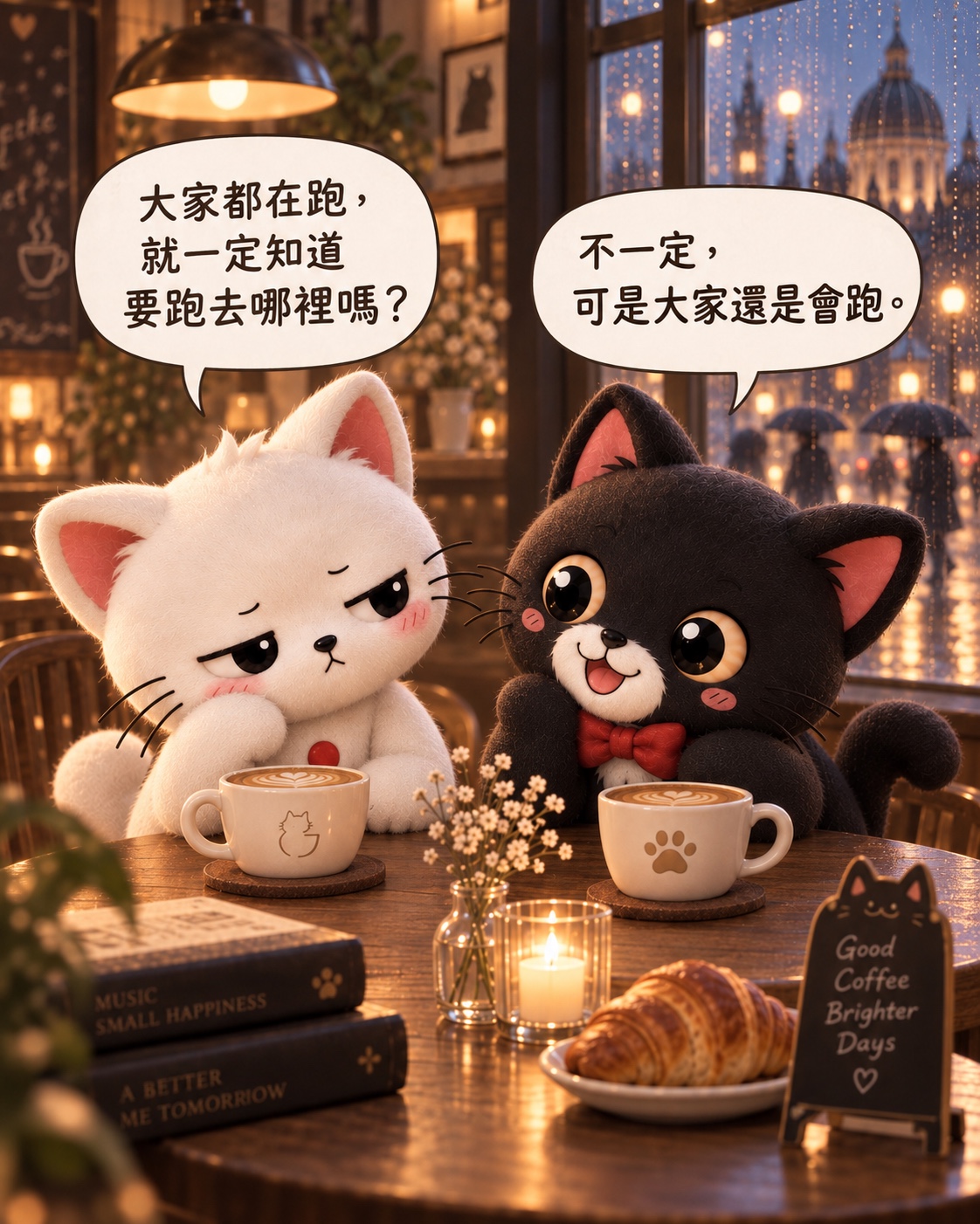 小白:大家都在跑,就一定知道要跑去哪裡嗎?Jasper:不一定,可是大家還是會跑。