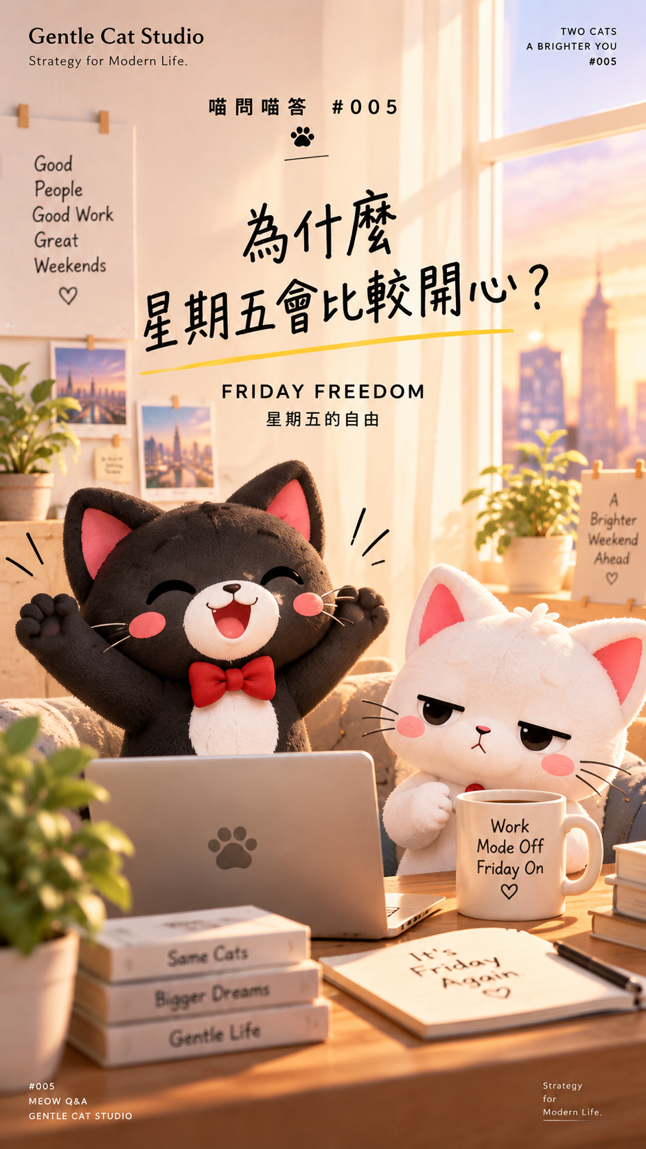 喵問喵答 #005:為什麼星期五會比較開心?FRIDAY FREEDOM,星期五的自由。
